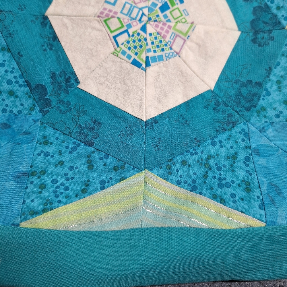 Handcrafted Patchwork Shoulder Bag/Tote With Bamb… - image 3